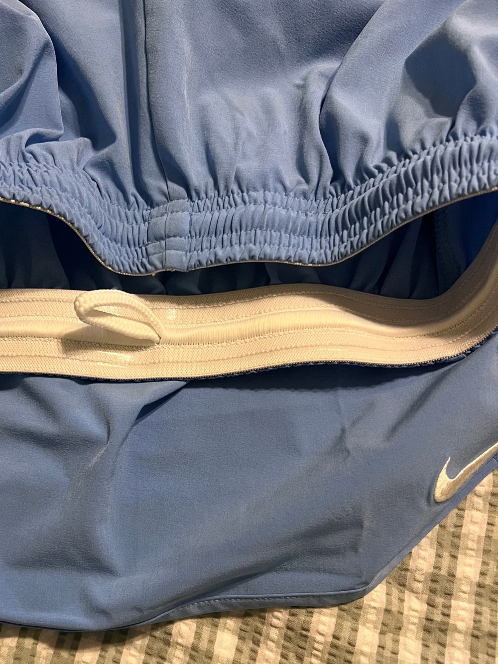 Nike Light Blue Dri-FIT Athletic Skirt with White Trim - Picture 4 of 4